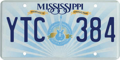 MS license plate YTC384
