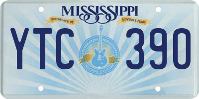 MS license plate YTC390