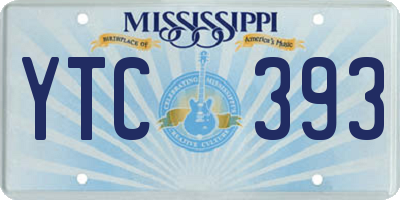 MS license plate YTC393