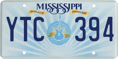 MS license plate YTC394