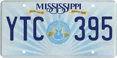 MS license plate YTC395