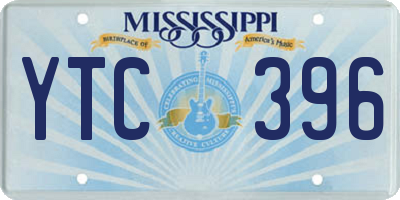 MS license plate YTC396
