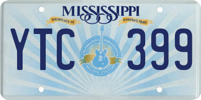 MS license plate YTC399