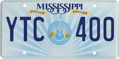 MS license plate YTC400