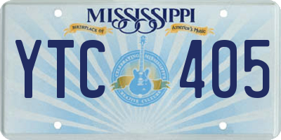 MS license plate YTC405