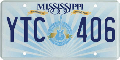 MS license plate YTC406