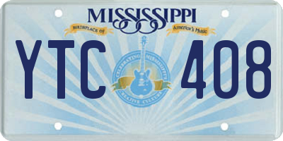MS license plate YTC408