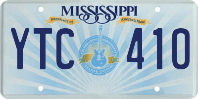 MS license plate YTC410