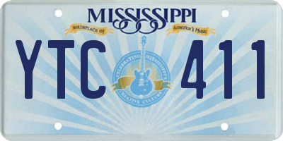 MS license plate YTC411
