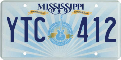 MS license plate YTC412