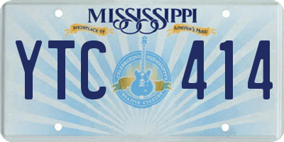 MS license plate YTC414