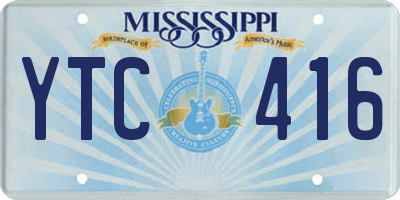 MS license plate YTC416