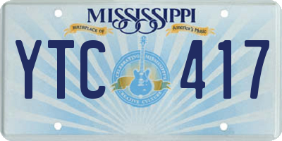 MS license plate YTC417