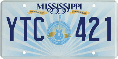 MS license plate YTC421