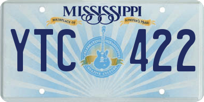 MS license plate YTC422