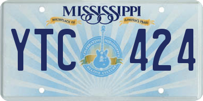 MS license plate YTC424