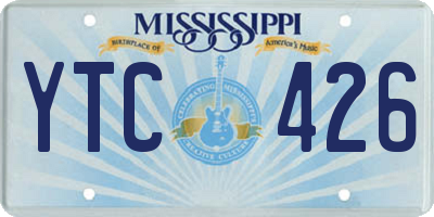 MS license plate YTC426