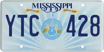 MS license plate YTC428