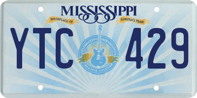 MS license plate YTC429
