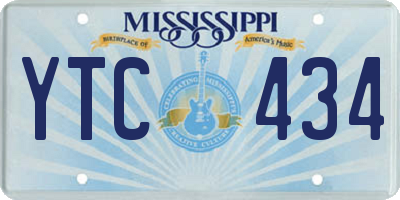 MS license plate YTC434