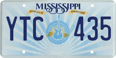 MS license plate YTC435