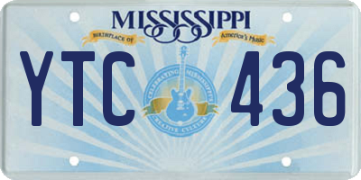MS license plate YTC436