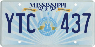 MS license plate YTC437
