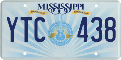 MS license plate YTC438
