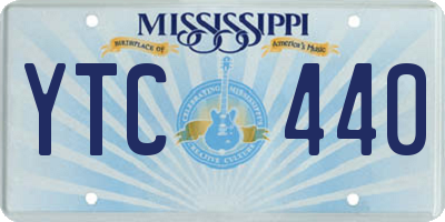 MS license plate YTC440