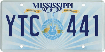 MS license plate YTC441