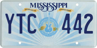 MS license plate YTC442