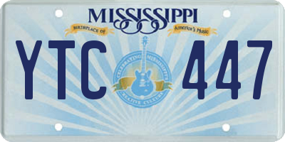 MS license plate YTC447