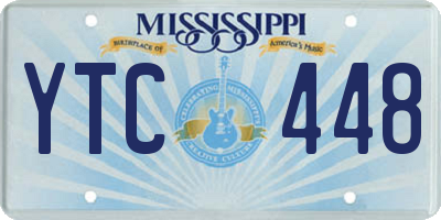 MS license plate YTC448