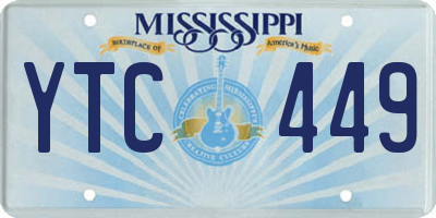 MS license plate YTC449
