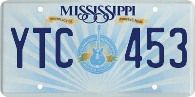 MS license plate YTC453