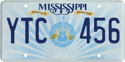 MS license plate YTC456