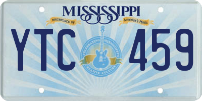 MS license plate YTC459