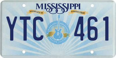 MS license plate YTC461
