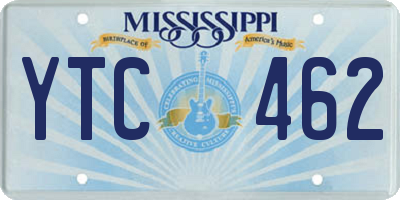 MS license plate YTC462