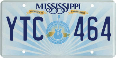 MS license plate YTC464
