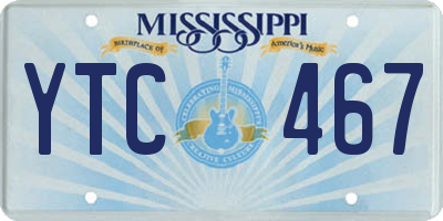 MS license plate YTC467