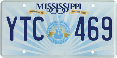 MS license plate YTC469