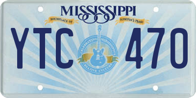 MS license plate YTC470