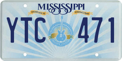 MS license plate YTC471
