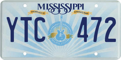 MS license plate YTC472
