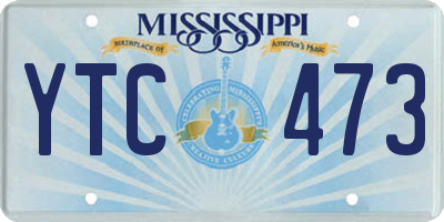 MS license plate YTC473