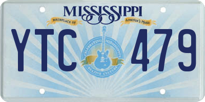 MS license plate YTC479