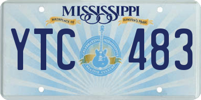 MS license plate YTC483