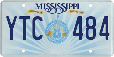 MS license plate YTC484