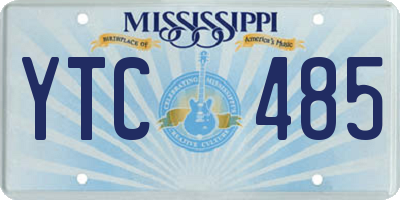 MS license plate YTC485